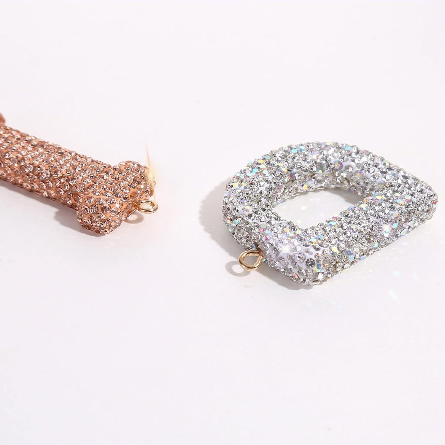 Initial Bling Keychains Rhinestone Crystal Key Rings Wrist Lanyard Spring Clasp Car Key Charms Personalized Gift Women Girls image 4