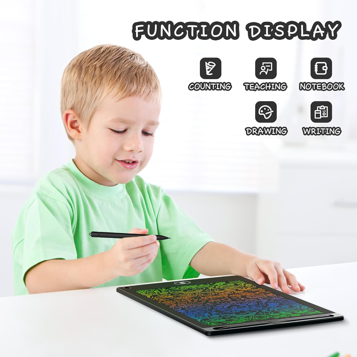 20 Pack 8.5 Inch LCD Writing Tablet for Kids, Reusable Drawing & Writing Board, Classroom Bulk Set for School, Home, Party, Lightweight Erasable Doodle Board for Boys Girls - Image 7