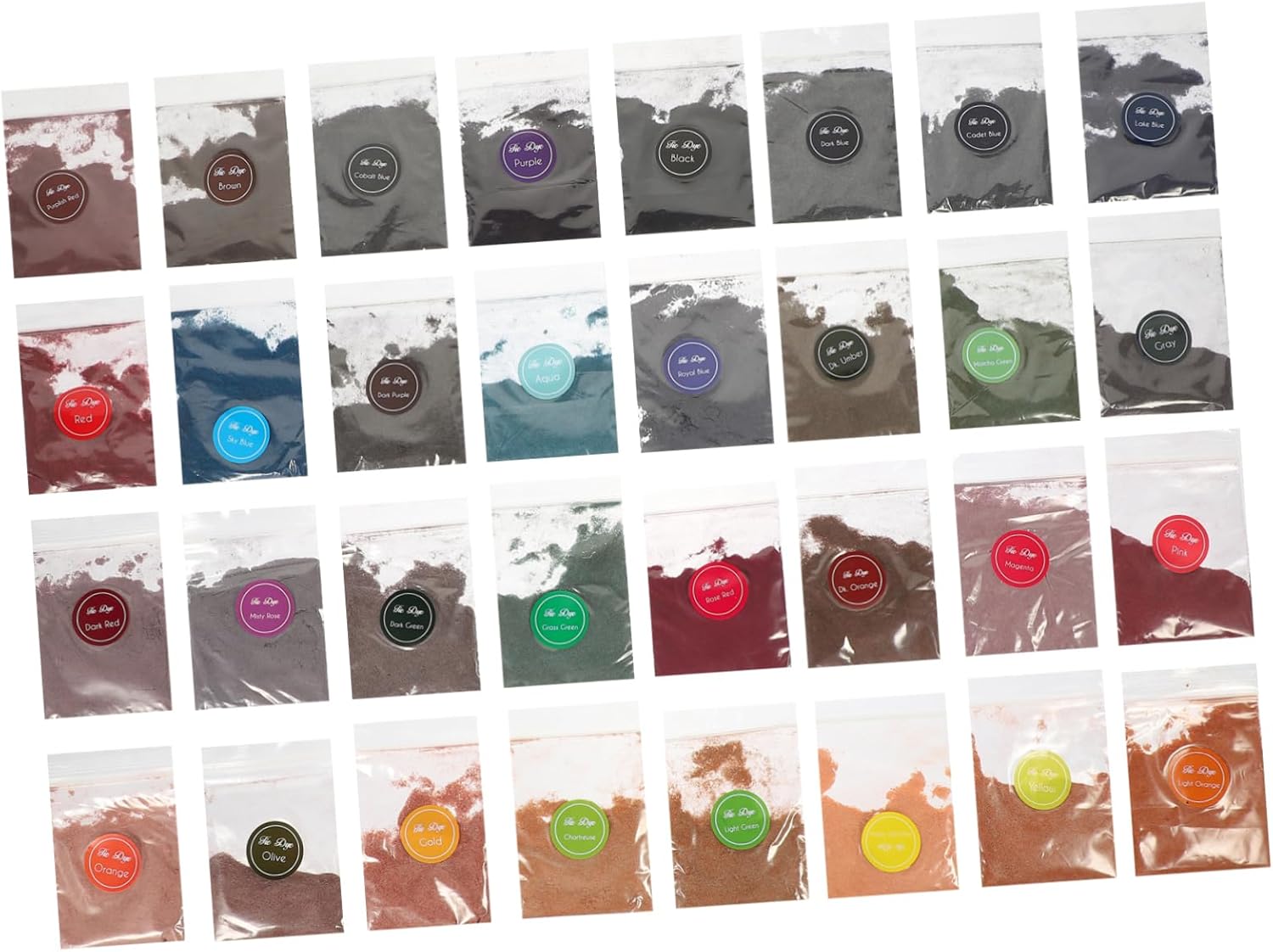 32bags Tie Dye Powder Vibrant Art Supplies for Boys and Girls Adults for Tie Dye Projects Parties and Halloween Crafts Each of Colors