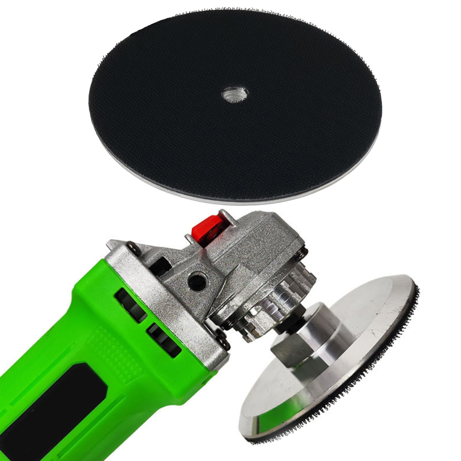 YINETTECH 1Pc 5 Inch Aluminum Backer Pad M14 Hook and Loop Back Pad Polishing Wheel Support Pad for Angle Grinder Stone Polishing 125mm Silver - Image 2