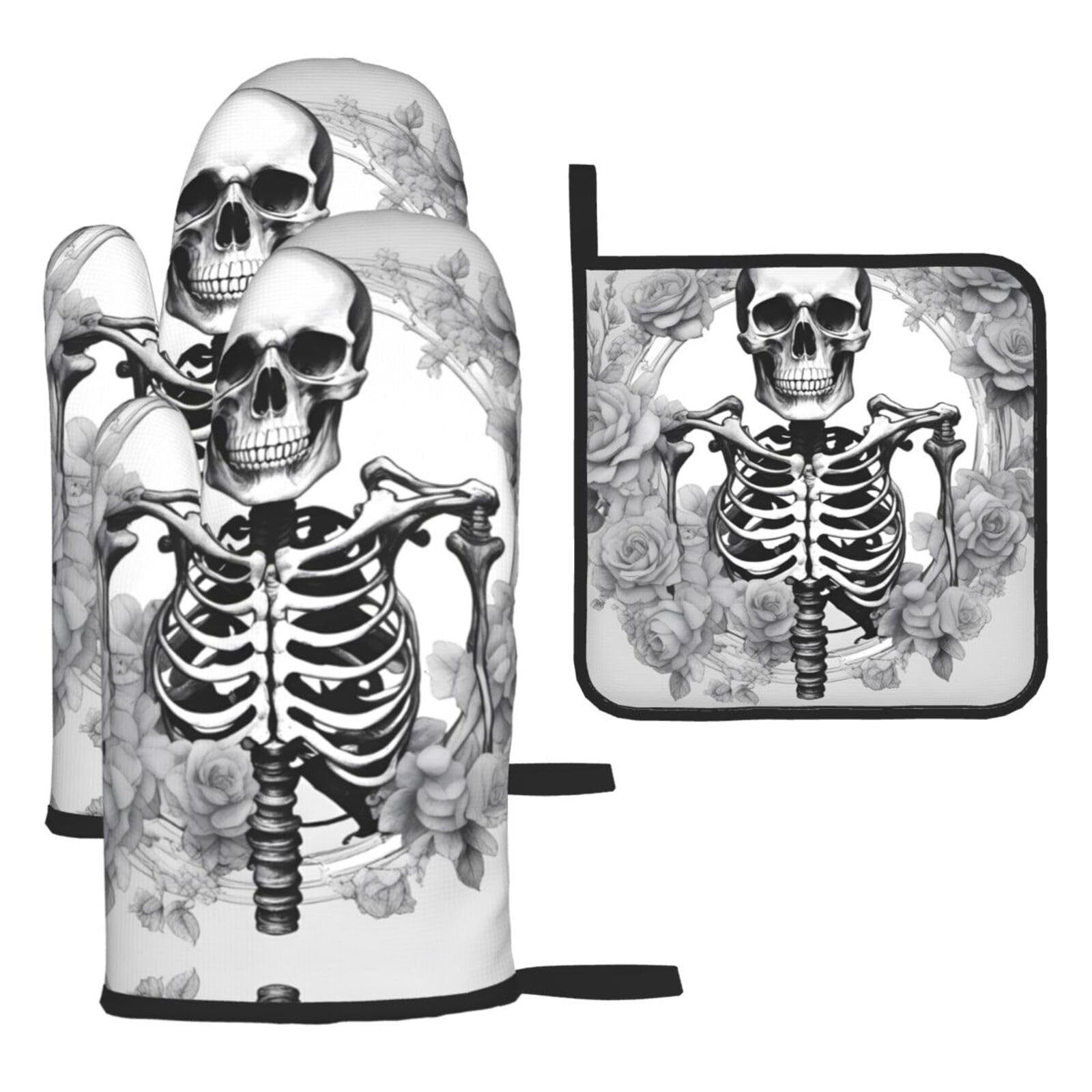 Gants isolants style fille gothique pour réussir vos grillades et plats au four en sécurité