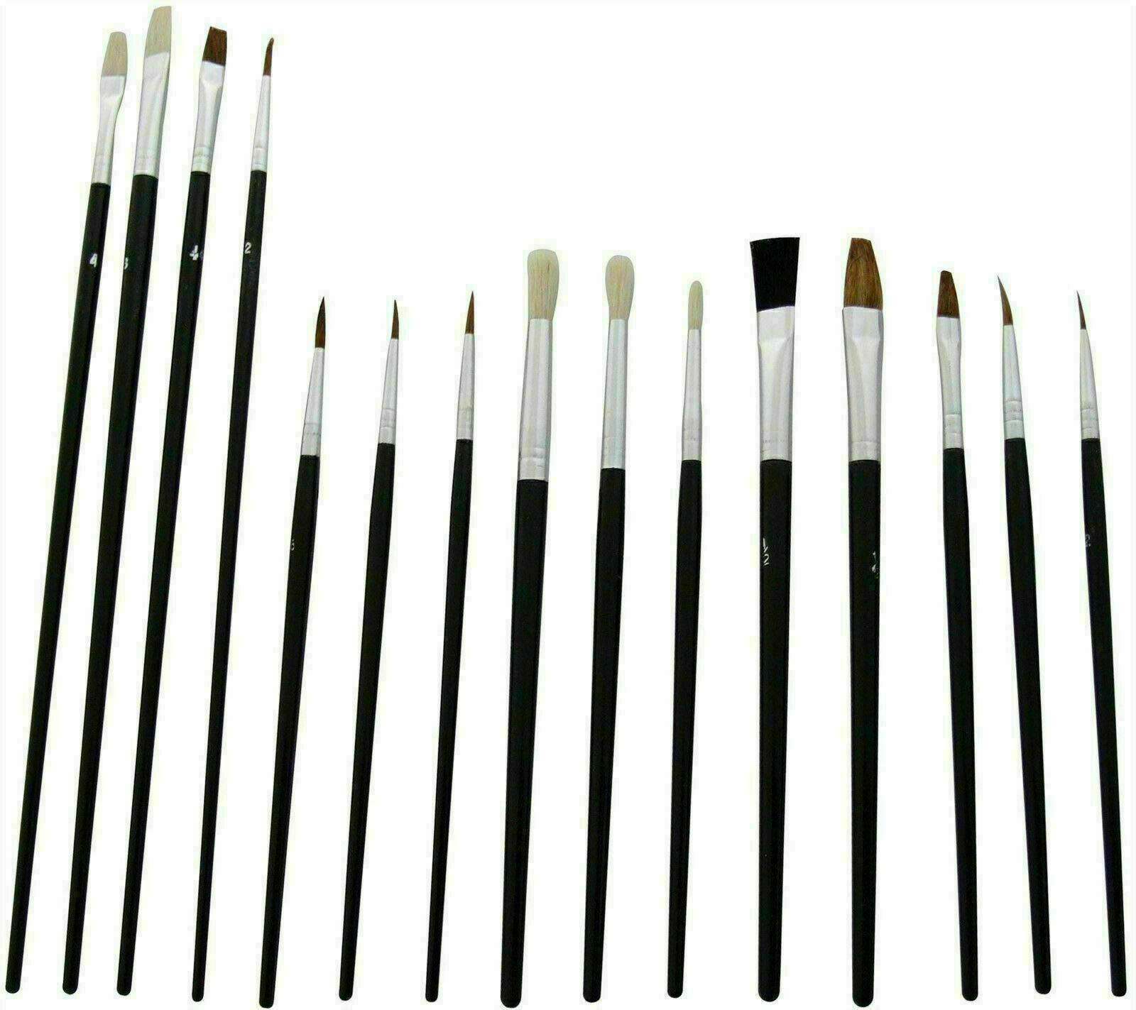 12 PCS ARTISTS PAINT BRUSH SET FINE HOBBIES CRAFTS MODEL MAKING BRUSHES ART