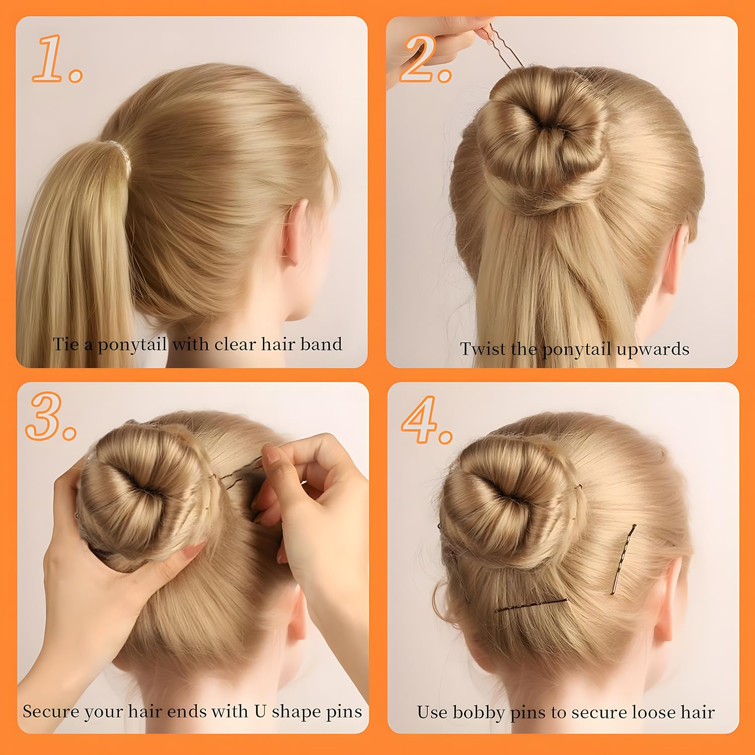 500 Pezzi Forcine per Capelli Mollette per Capelli U Fermagli per Capelli 2" 2.36", Bobby Pins 2" 2.75", Cerchietti Trasparenti per Capelli con Scatola Di Stoccaggio per Acconciature da Donna(marrone)