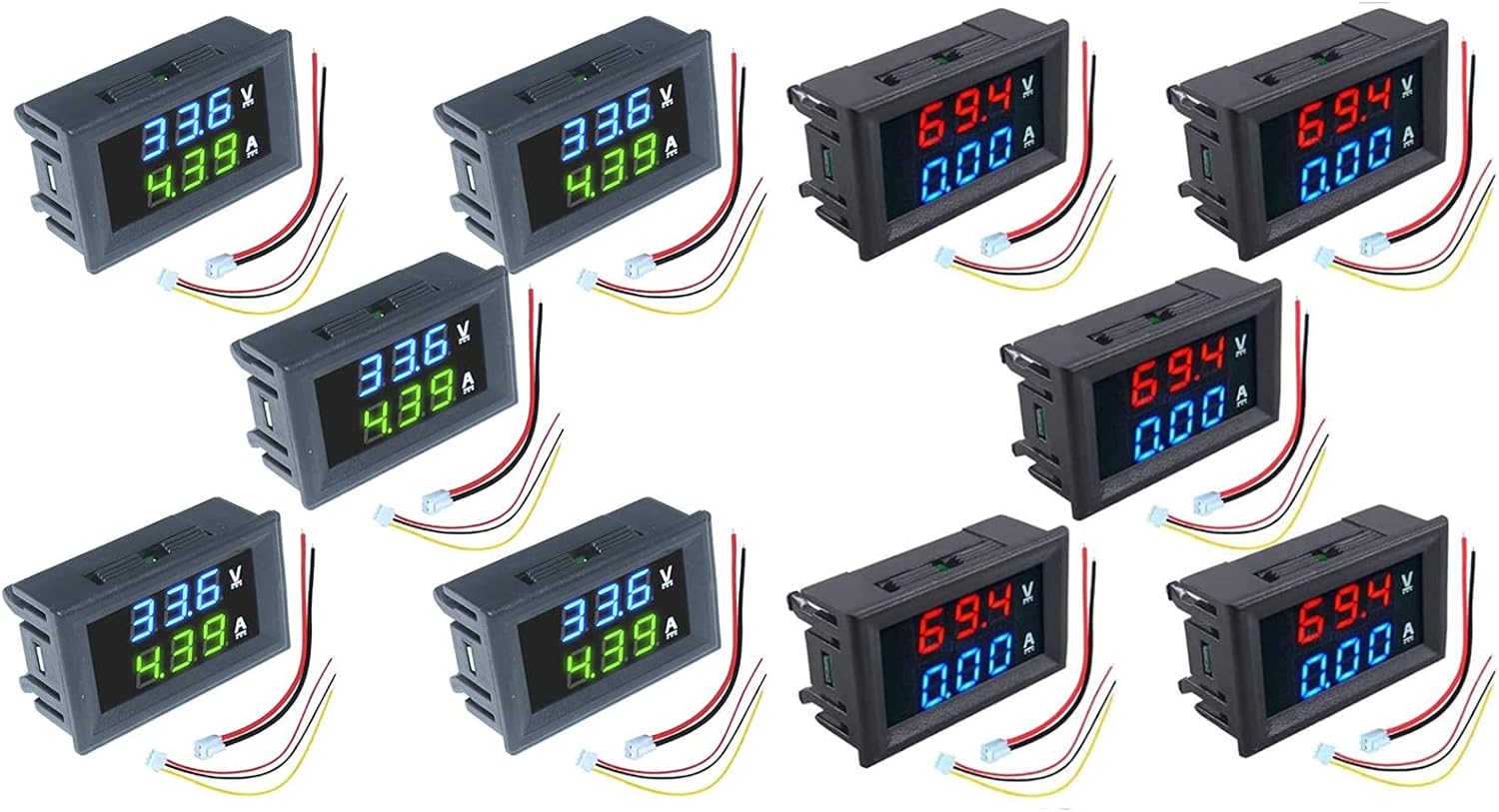 diymore 10PCS 0.28" Digital Voltmeter Ammeter(RedBlue