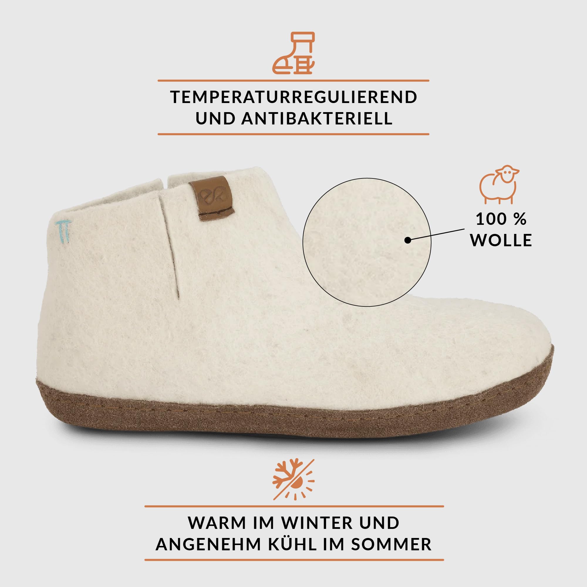 EVEREST Hausschuhe Damen & Herren in verschiedenen Farben und Größen | Hausschuhe Damen Winter entworfen in Dänemark | Hochwertigem Filzpantoffeln Damen & Herren ohne Mulesing