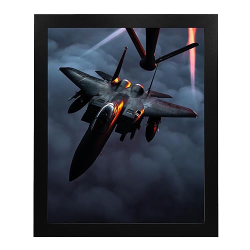 Miniatura 5 de Dynamic Fighter Jet - Patriotic US Military Wall Art Print  Authentic Aircraft Wall Art Decor for Home Decor, Office Decor & Boys Bedroom Decor,
