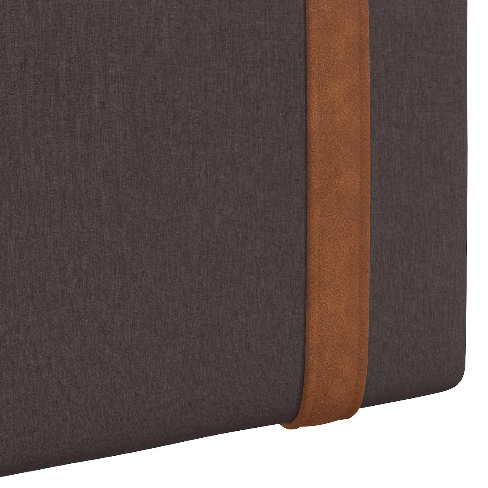 vidaXL Cabecero Colgante Marrón Oscuro PU Antiguo