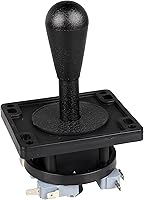 EG Starts Black American Arcade Joystick - Switchable 8/4-Way Competition Precision, 4.8mm Terminals, Durable 2-Pin Design