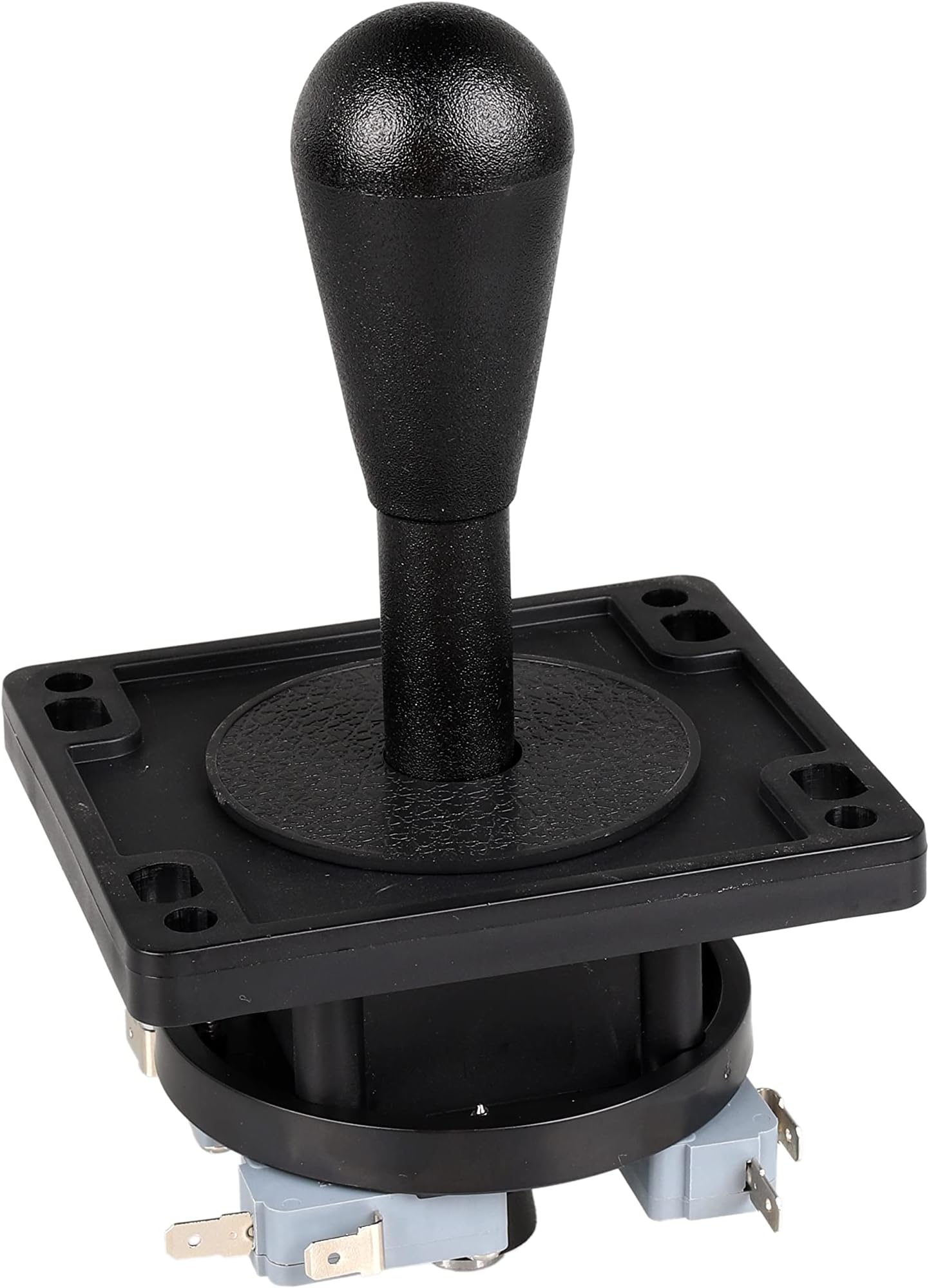 EG STARTS American Style Arcade Competition 2Pin Joystick BLACK Switchable From 8 Ways Operation, Elliptical Black Handle, Precision 8-Way 187" (4.8mm) terminal