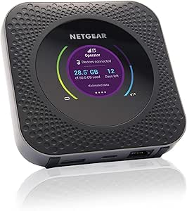 NETGEAR Nighthawk MR1100 Mobile WiFi Router with SIM Card, 4G LTE Mobile Router, up to 1 GBit/s Download Speed, Mobile Hotspot for 20 Devices, LTE Cat16, Unlocked for Any SIM Card