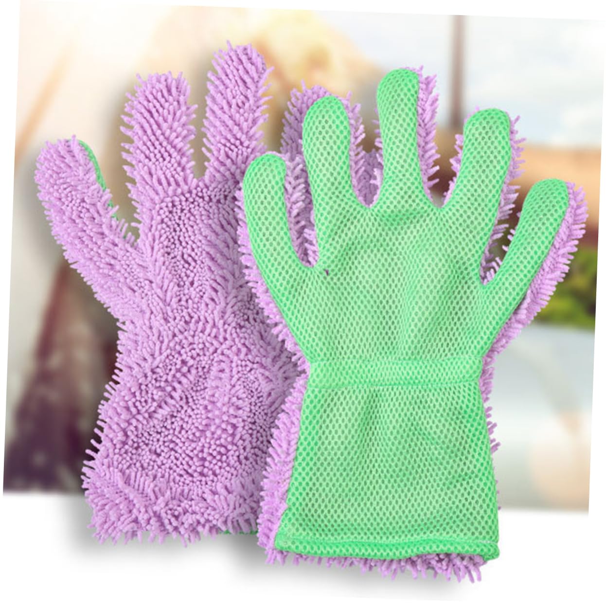 Mikinona 3 Piezas Guante De Lavado De Autos De Microfibra Guantes De Lavado De Autos Guantes De Lavado Automático Guante De Limpieza del Coche