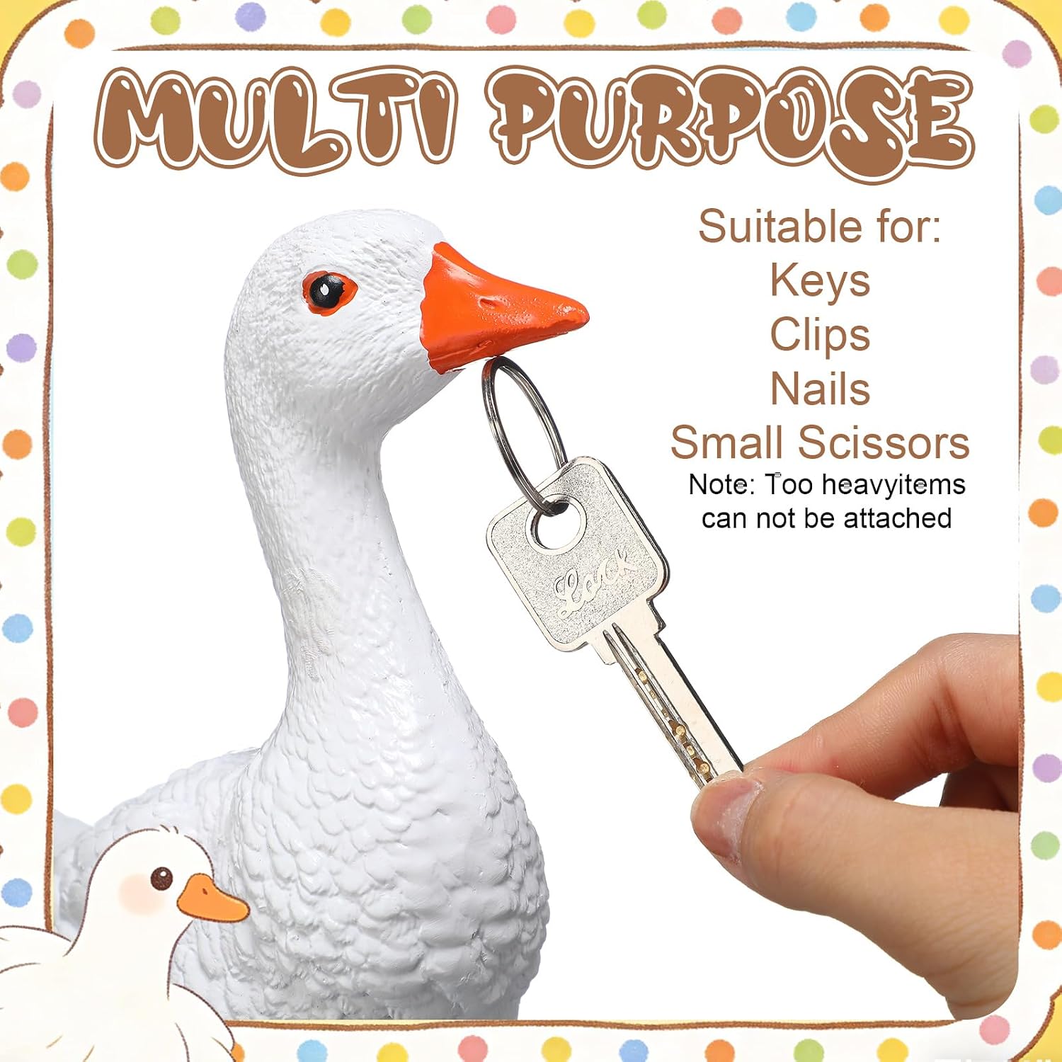 Wenqik Classroom Magnetic Goose Key Holder Cute Desk Home Decor Kawaii Room Office Table Decor Funny Classroom Bedroom Accessories for Teacher Students Back to School First Day of School Gift