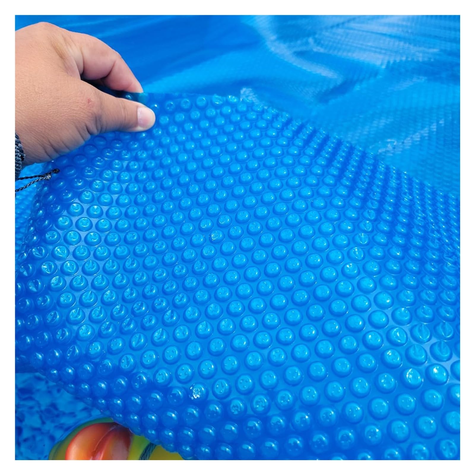 Solar Cover for Round Pool 6ft 8ft 10ft 12ft 15ft 16ft 20ft 30ft, Thermal Floating Spa Blanket Hot Tub Cover 400 Micron Bubble, Swimming Pool Solar Blanket for Inground/Above Ground Pool(2.7m/9ft)