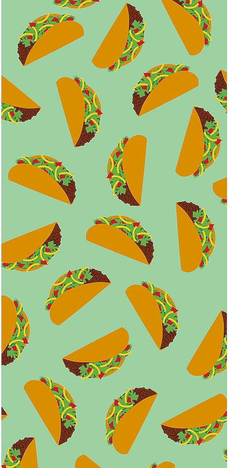 CafePress Taco Pattern 30"x60" Absorbent Cotton Back, Soft Beach, Pool Towel