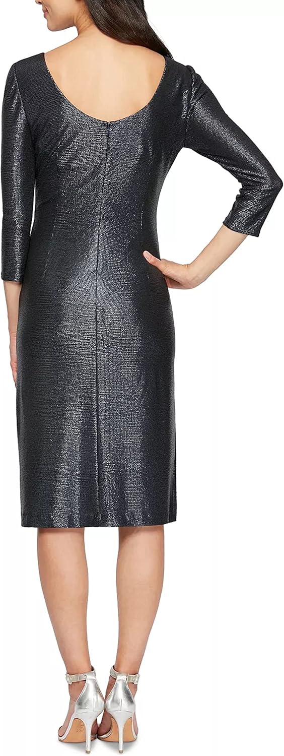 Alex Evenings Women's Short Cocktail Dress, Wedding Guest, Formal Event (Petite and Regular Sizes)