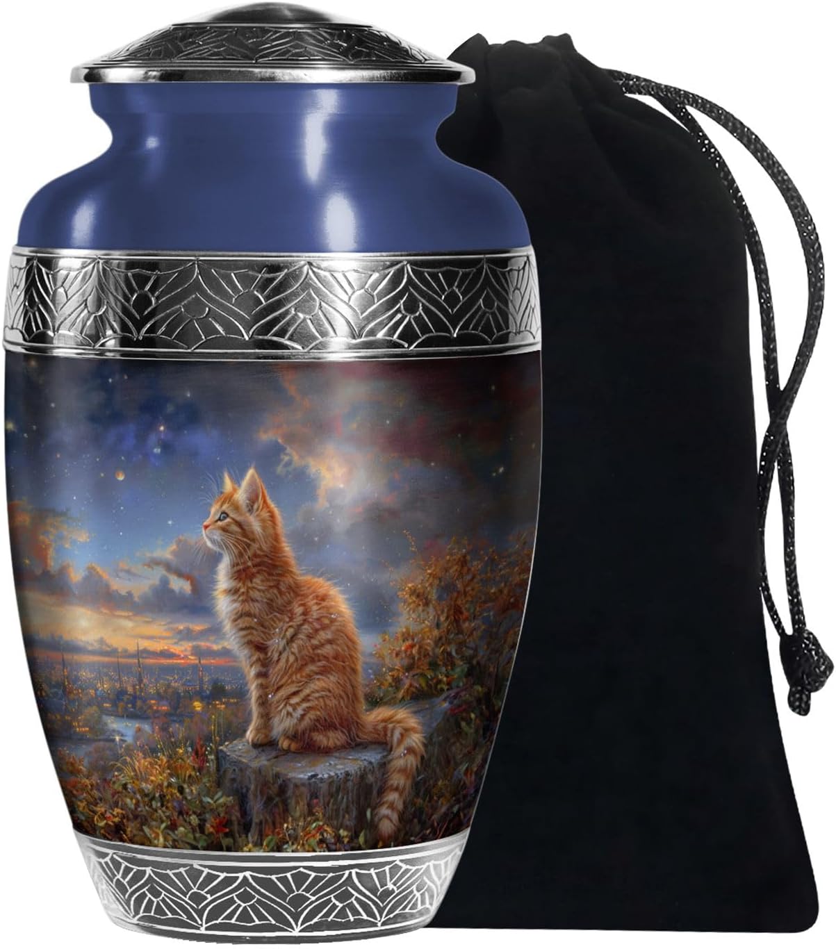 Cat Large Urns for Adult Human Ashes - Adult Urns for Men - Cremation Urn for Ashes Women - Memorial Urn for Male and Female