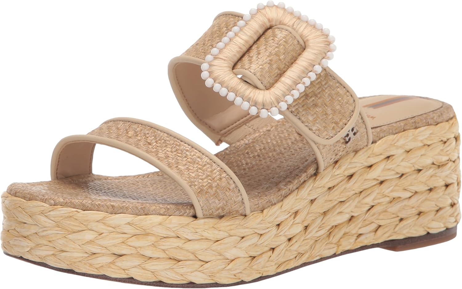 Sam Edelman Women's Chase Wedge Sandal, Eggshell, 7.5