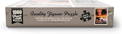 Miniatura 10 de MyPuzzle Olympic National Park Momento mágico, póster vintage, rompecabezas premium de 1000 piezas para adultos