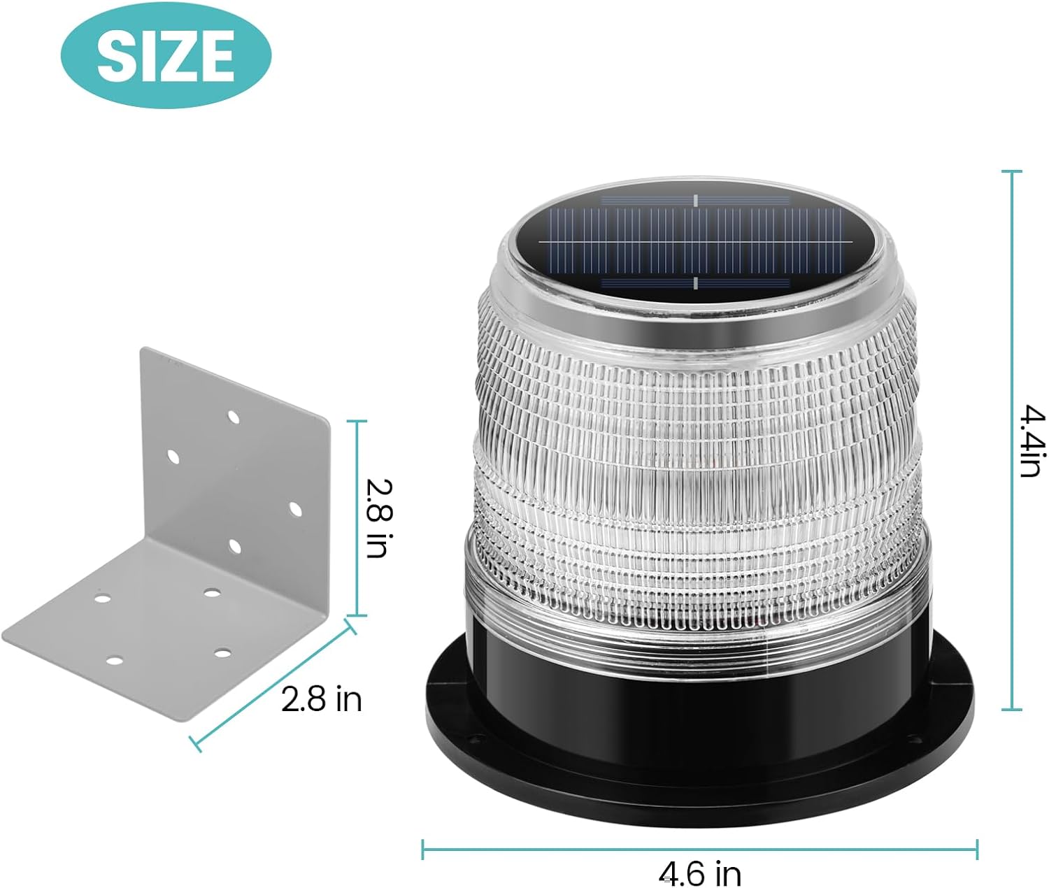 Night Predator Deterrent, Briidea Solar Predator Control Light with Batteries, 360° Highlighting LED Bright to 1.6KM Away, Automatic Turn On at Night, Protect Crops and Poultry