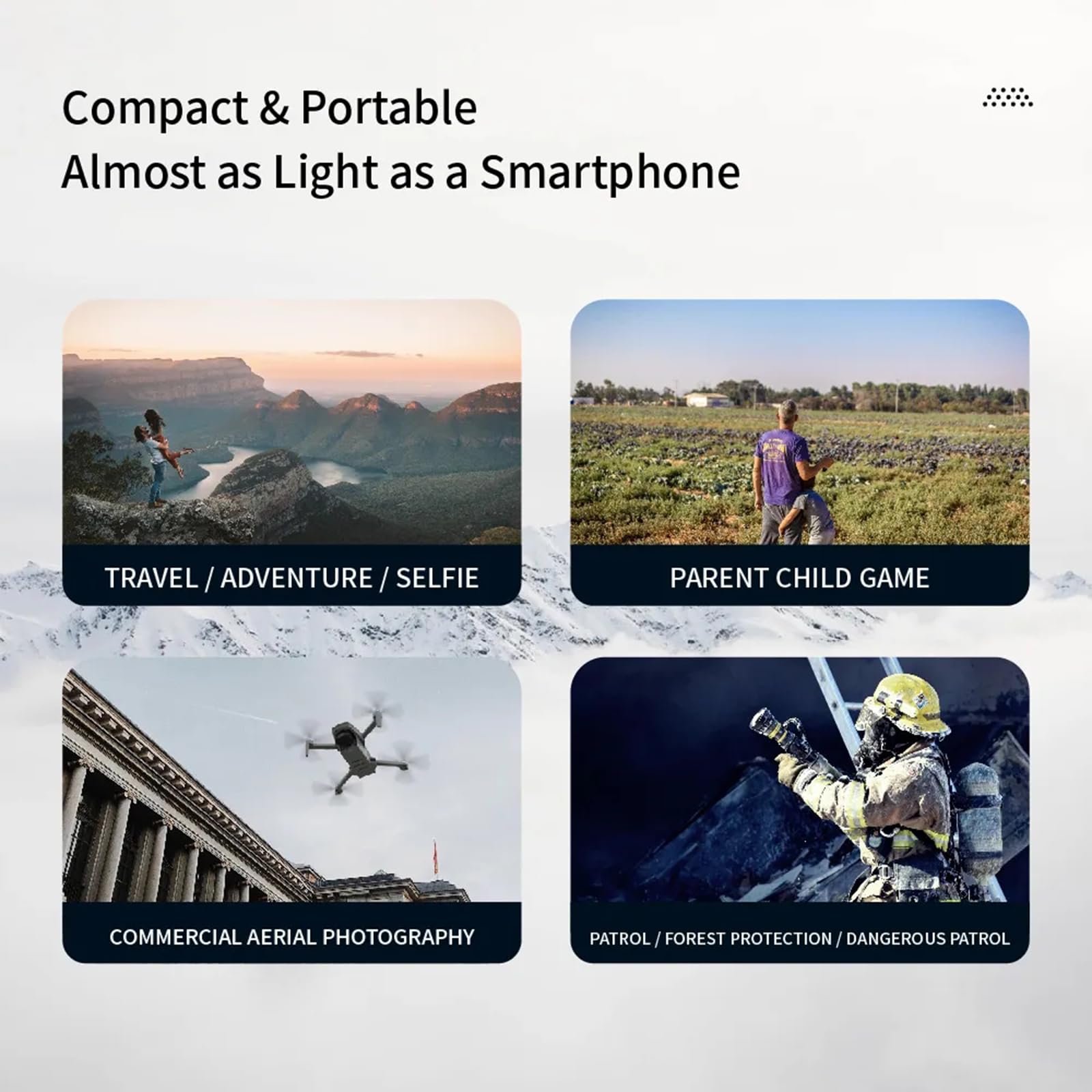 Mini dron 4K profesjonalny z kamerą HD 3-osiowy gimbal 5G Wi-Fi Składany bezszczotkowy silnik GPS Dron RC quadcopter z funkcją automatycznego powrotu dla dzieci, dorosłych,1 battery