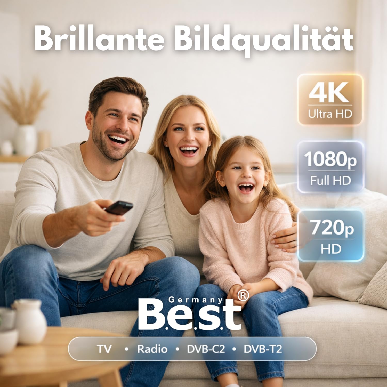 Germany B.e.s.t Cavo coassiale 100 m SAT | 4K Ultra HD | Classe A+ | Impianti DVB-S/S2 DVB-C DVB-T BK | 5 schermati | 135dB