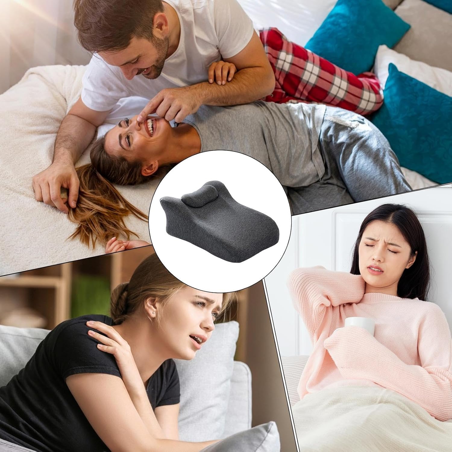 Reading Pillow Backrest - Bed Pillow Rest for Sitting up | Body Positioners Leg Elevation Cushion for Relaxing Reading Sleeping Watching TV