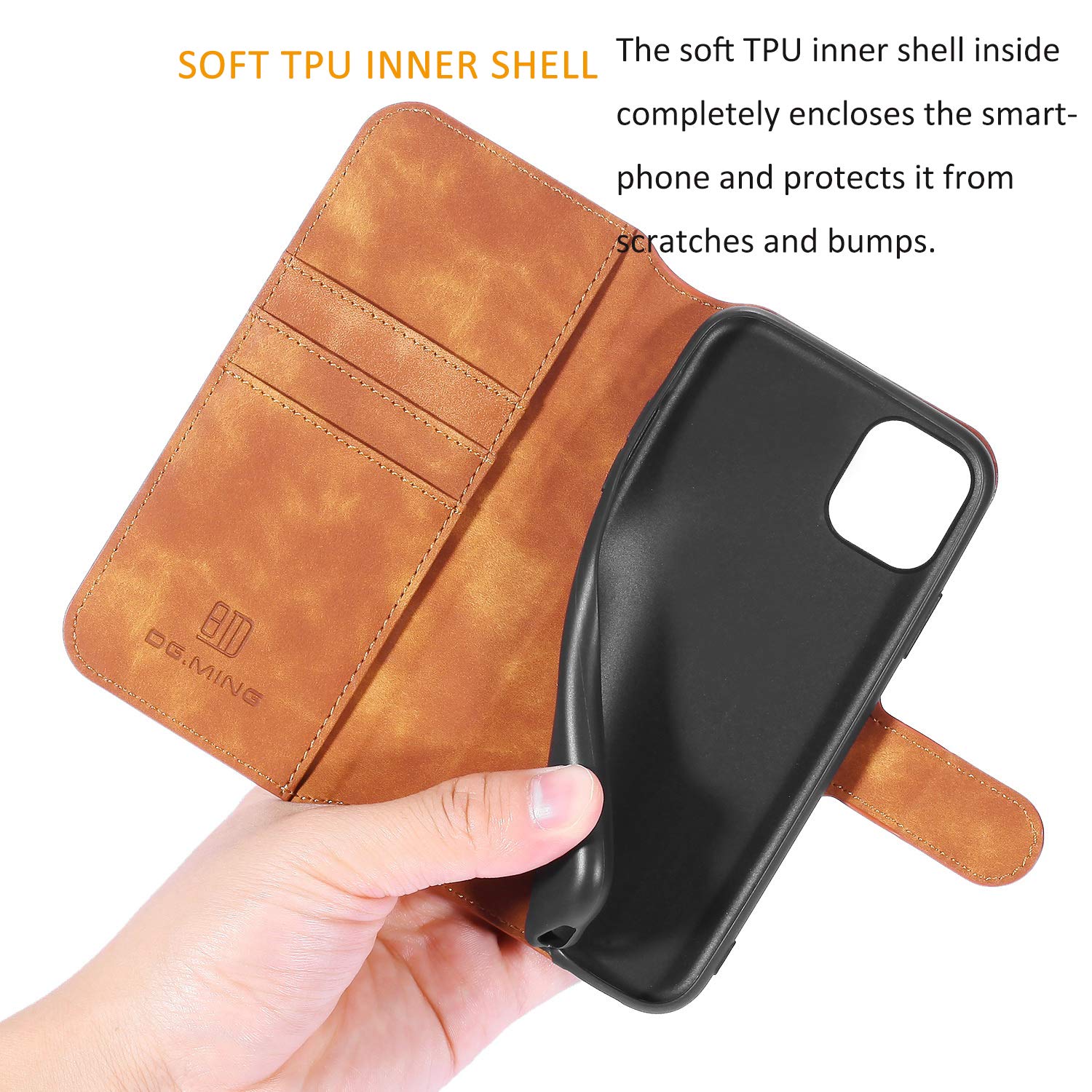 TUCCH Cover per iPhone 12 Pro, Custodia a Portafoglio iPhone 12, TPU