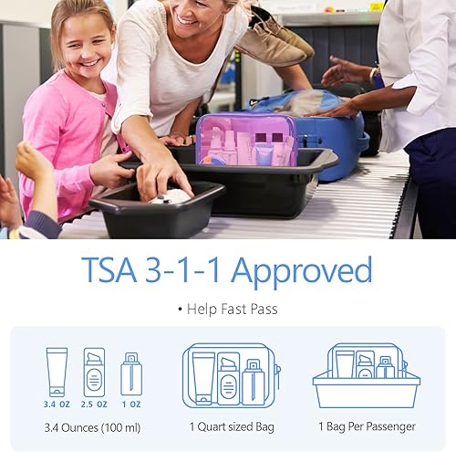 Miniatura 3 de PACKISM Bolsas de maquillaje transparentes, paquete de 2 bolsas de aseo transparentes con cremallera, resistentes al agua, bolsas de cosméticos