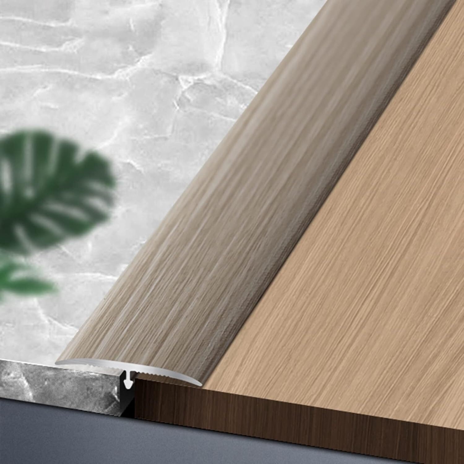 Floor Joint Transition Strips, Traditional Woodgrain Threshold Strips, Carpet and Floor Joint Decorative Strips(Style4)