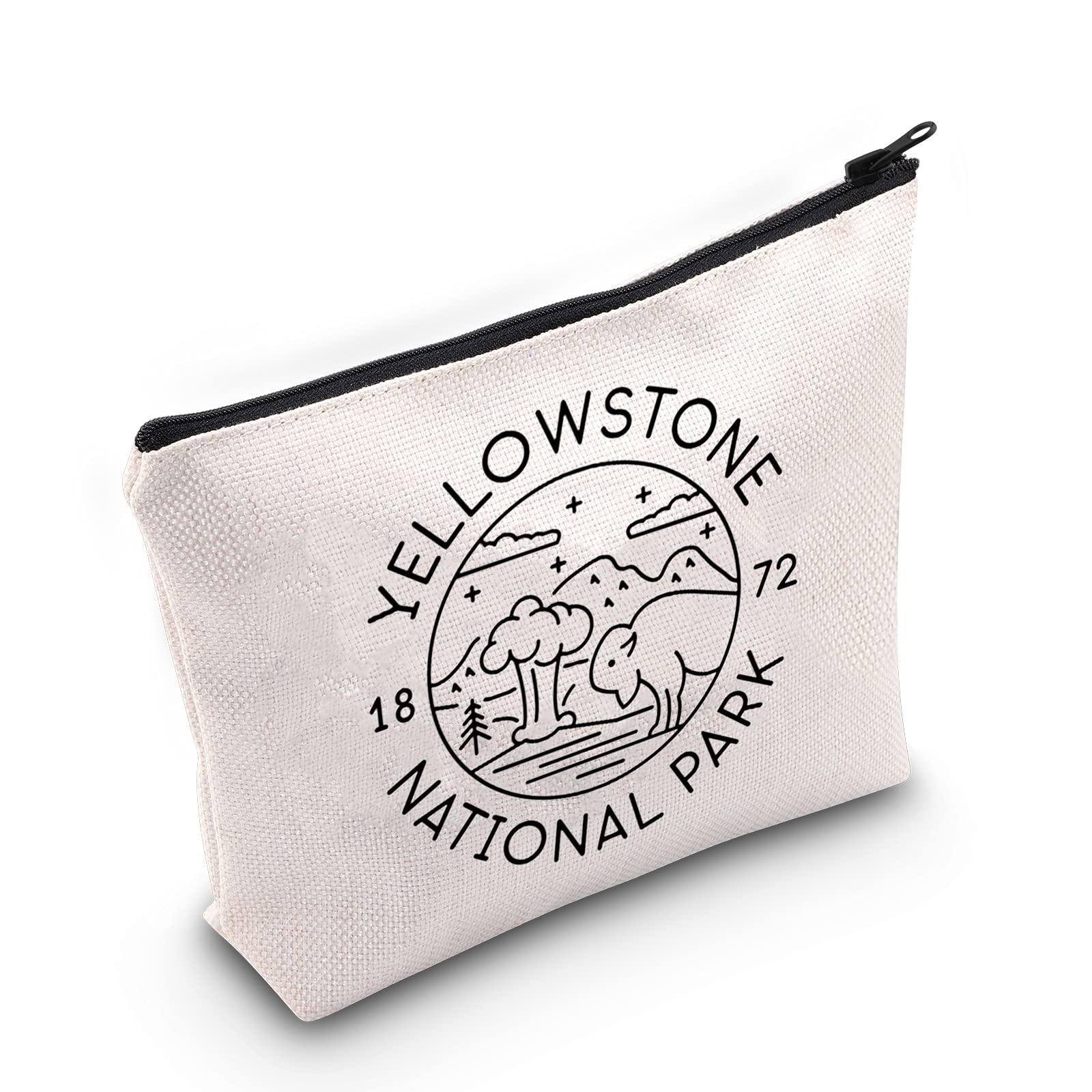 TOBGBE Yellowstone Park Gift Yellowstone National Park Makeup Bag Yellowstone Souvenir Yellowstone Hiking Gift Yellowstone Camping Gift Yellowstone Travel Case, Yellowstone Park