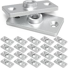 20 Pcs Ceiling Flange Hangers for 3/8 in. Threaded Rod DIY Plumbing, Industrial Decor Project, Galvanised Ceiling Flange Hanger Plate