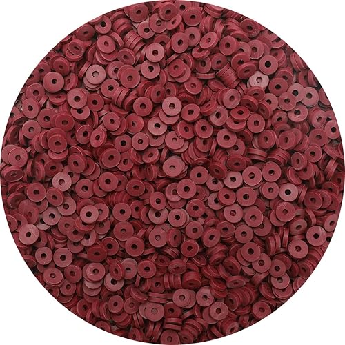 IOOLEEM 2000+pcs Reddish Brown Clay Beads, Polymer Clay Beads for Bracelets Making, Clay Beads for Jewelry Making, Clay Beads for Crafts, Bracelet Beads. - Small Pack - Reddish Brown