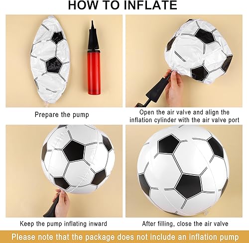 Miniatura 4 de durony Pelota de playa inflable de fútbol de 11 pulgadas, 12 piezas, pelota deportiva inflable para fiesta de cumpleaños, verano, playa, juegos de