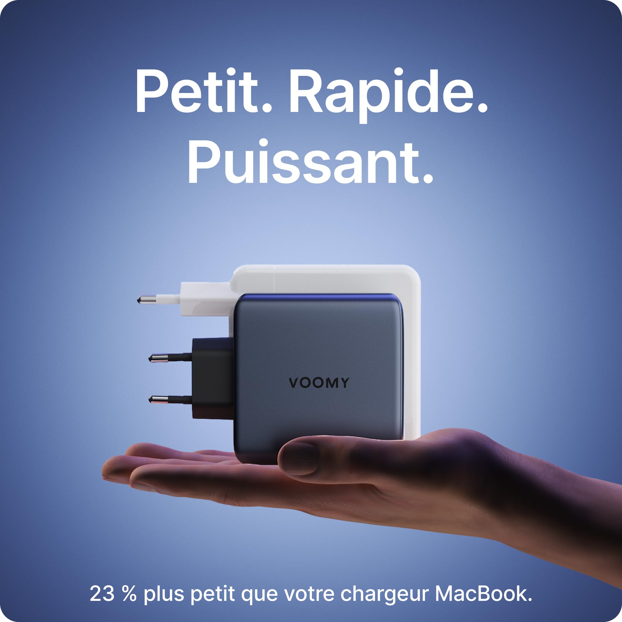 Voomy Adaptateur de Charge USB C 140W 4 en 1, Chargeur Rapide GaN pour Ordinateur Portable, Tablette et Smartphone (140, Watts)