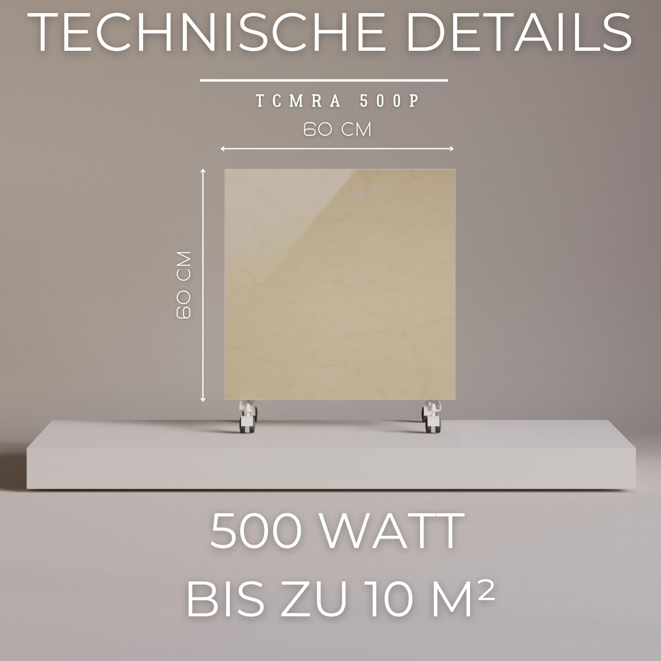 Ceramiczny grzejnik. Panel podczerwieni. Sun WAY TCМ-RA 500 watt | Ogrzewanie do 10 m² | Z wbudowanym programatorem