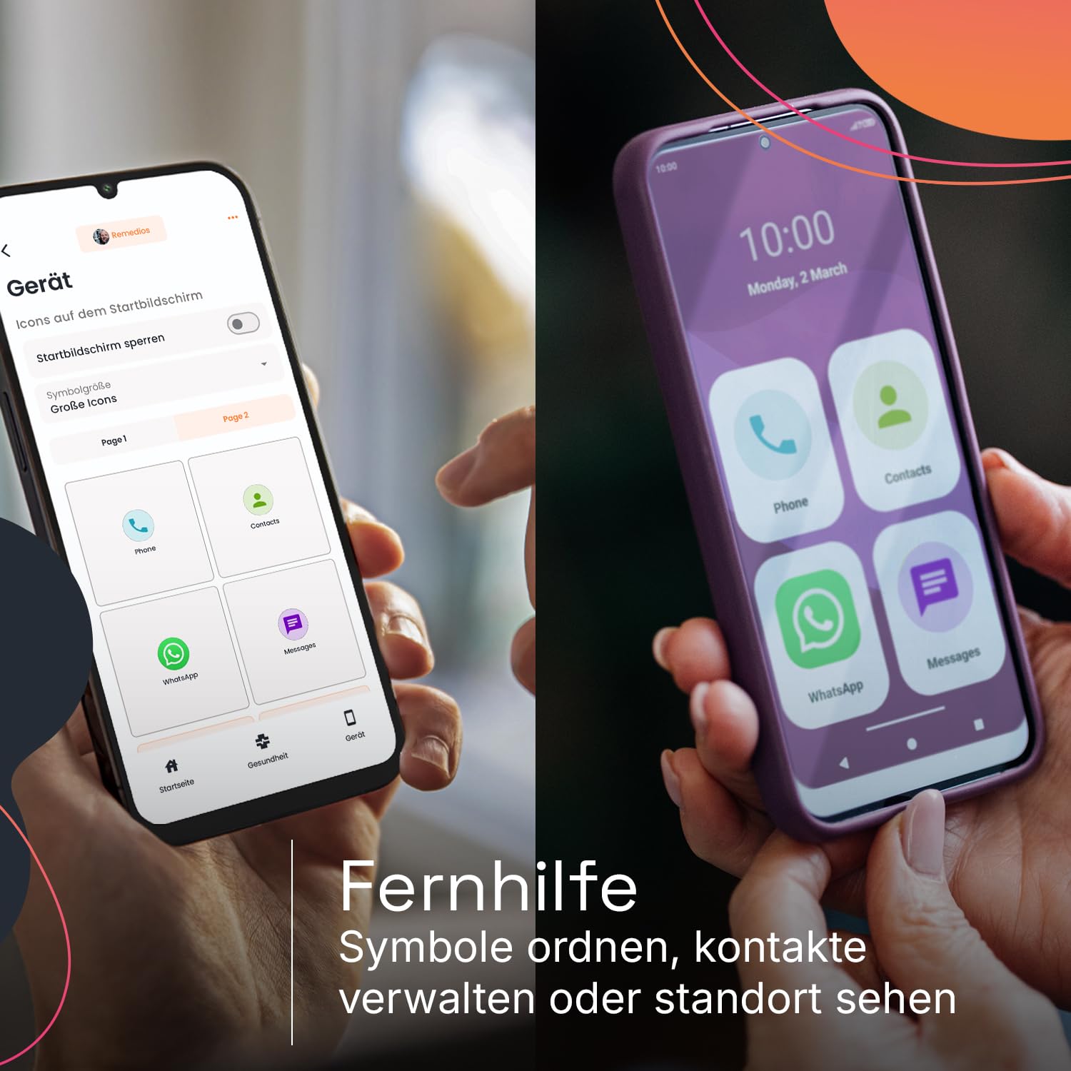SPC Zeus 2 Elite – Smartphone Senior mit 6,7-Zoll-Display und 128GB | Triple cam 50MP, NFC und Schnellladefunktion | Easy-Mode, XL-Symbole und Kompatible mit App Fernverwaltung und -ortung – Silber