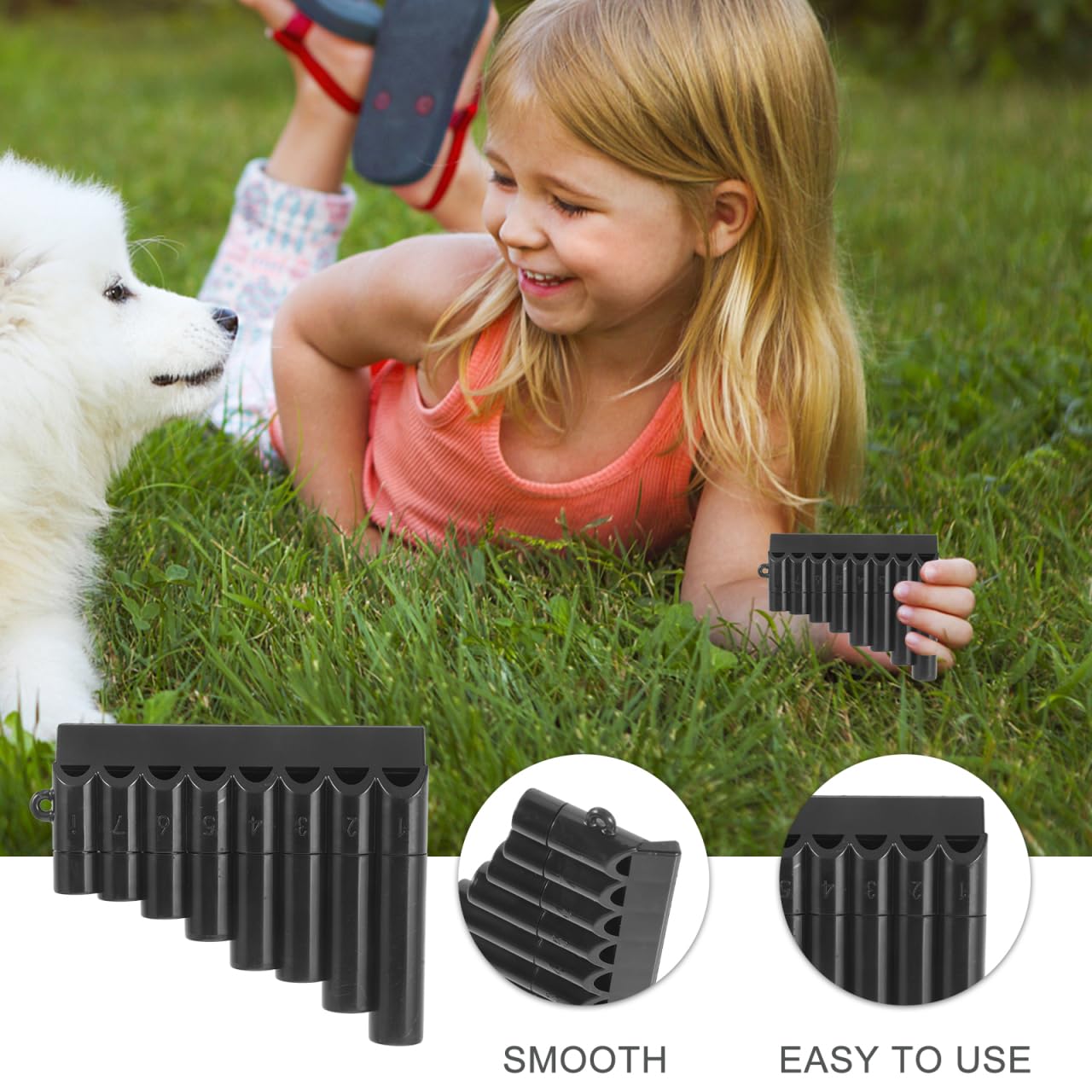 8 mini flûtes à pan pour débutants - Flûte poêle chinoise pour débutants et enfants - Flûte poêle traditionnelle - Instrument de musique portable pour