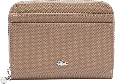 Lacoste Womens Daily City Small Zipped Billfold, Taupe