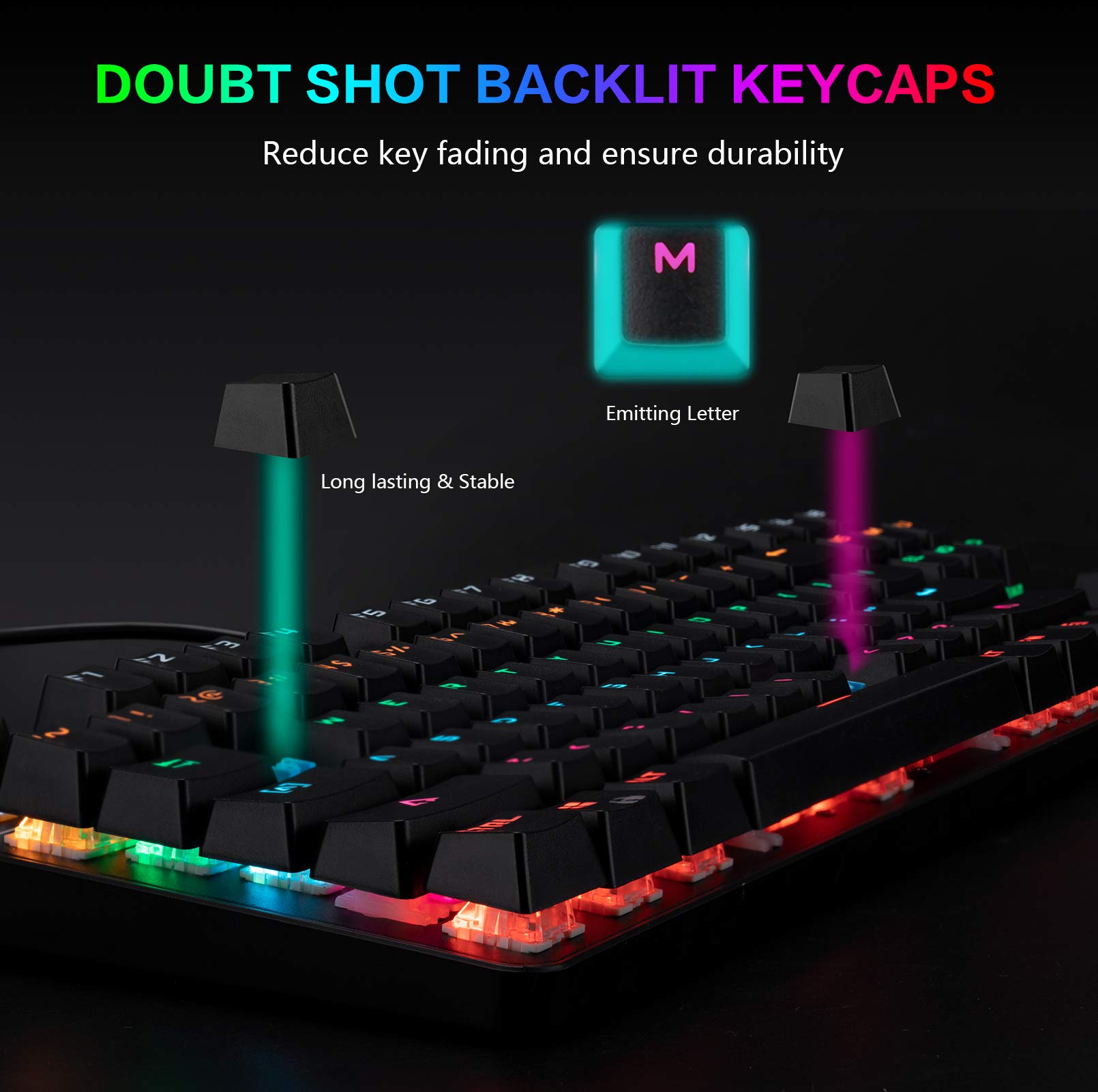 CHONCHOW TKL Mechanical Gaming Keyboard and Mouse Combo LED Backlit 60