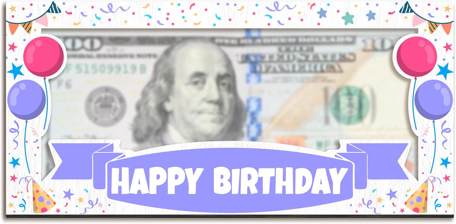 Wooden Birthday Money Holder, Happy Birthday Gifts For Friends Boys Girls, Cash Holder Holiday Party Supplies -02