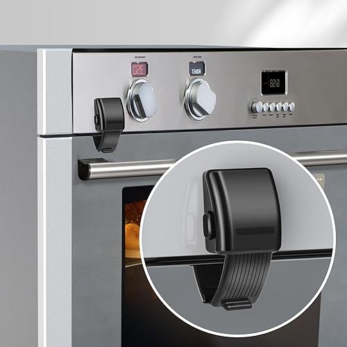 VSTM Cerradura de horno actualizada para niños, kit de cerradura de puerta de horno a prueba de bebés para niños pequeños, material de policarbonato