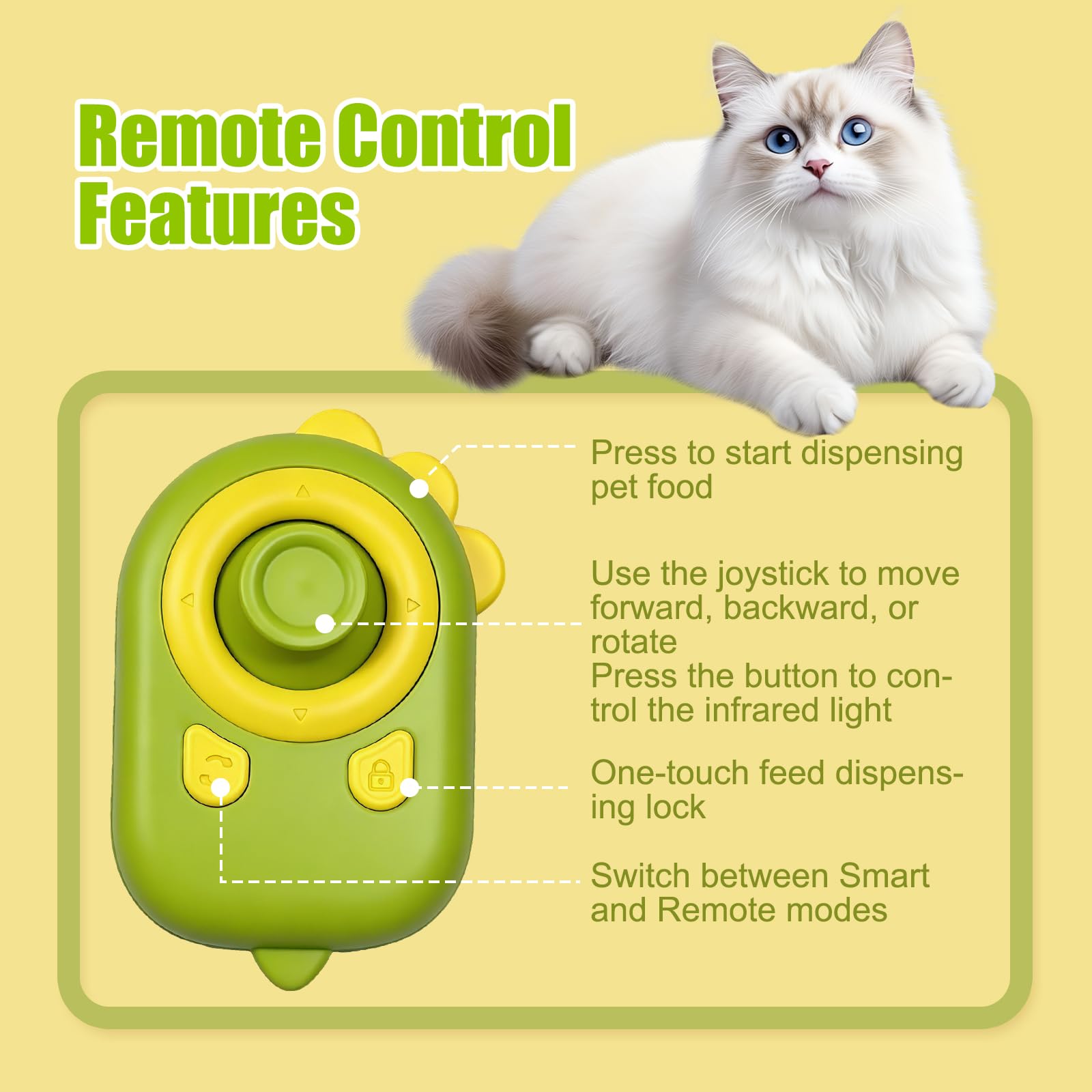 Jouet pour chat 3 en 1 électrique interactif automatique - Distributeur de friandises réglable à distance - Insecte flottant pour occuper - Laser pour chats, chatons et chiens