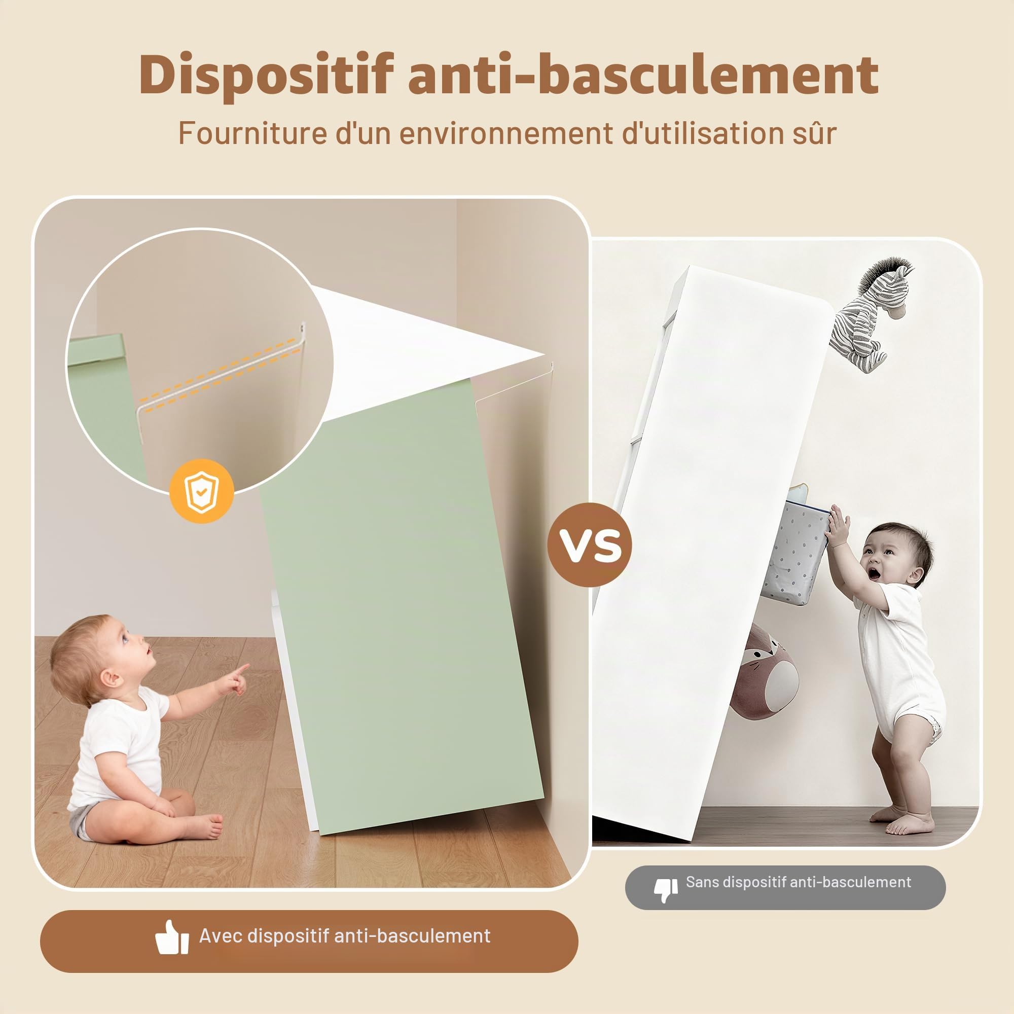 YOUDENOVA Étagère pour enfant, meuble de chambre d'enfant, avec 3 boîtes, rangement de jouets sur roulettes, 102,2 x 33 x 61,5 cm, rangement de chambre d'enfant pour livres d'images, livres d'histoire