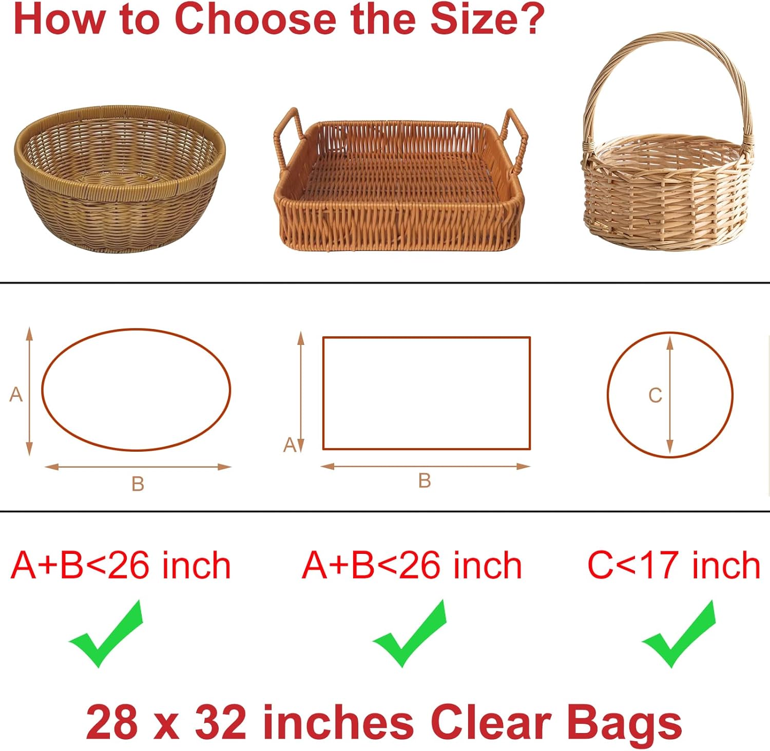 SYOGUA 10 Pack Clear Cellophane Bags with Polka Dots, 28'' x 32'' Large Basket Bags, 3 Mil Thicker Clear Gift Bag Cellophane Wrap for Christmas Gift Baskets Packaging - Image 5