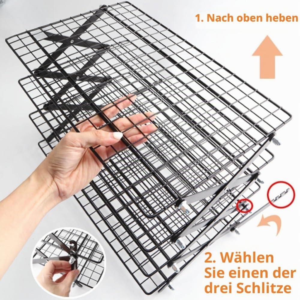 Rejilla de refrigeración plegable para tartas, rejilla de enfriamiento, plegable, accesorios de cocina para pan, galletas, magdalenas (3 capas)