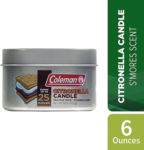 Miniatura 2 de Coleman Vela perfumada de citronela para exteriores con mecha de madera agrietada, 6 onzas (paquete de 6)