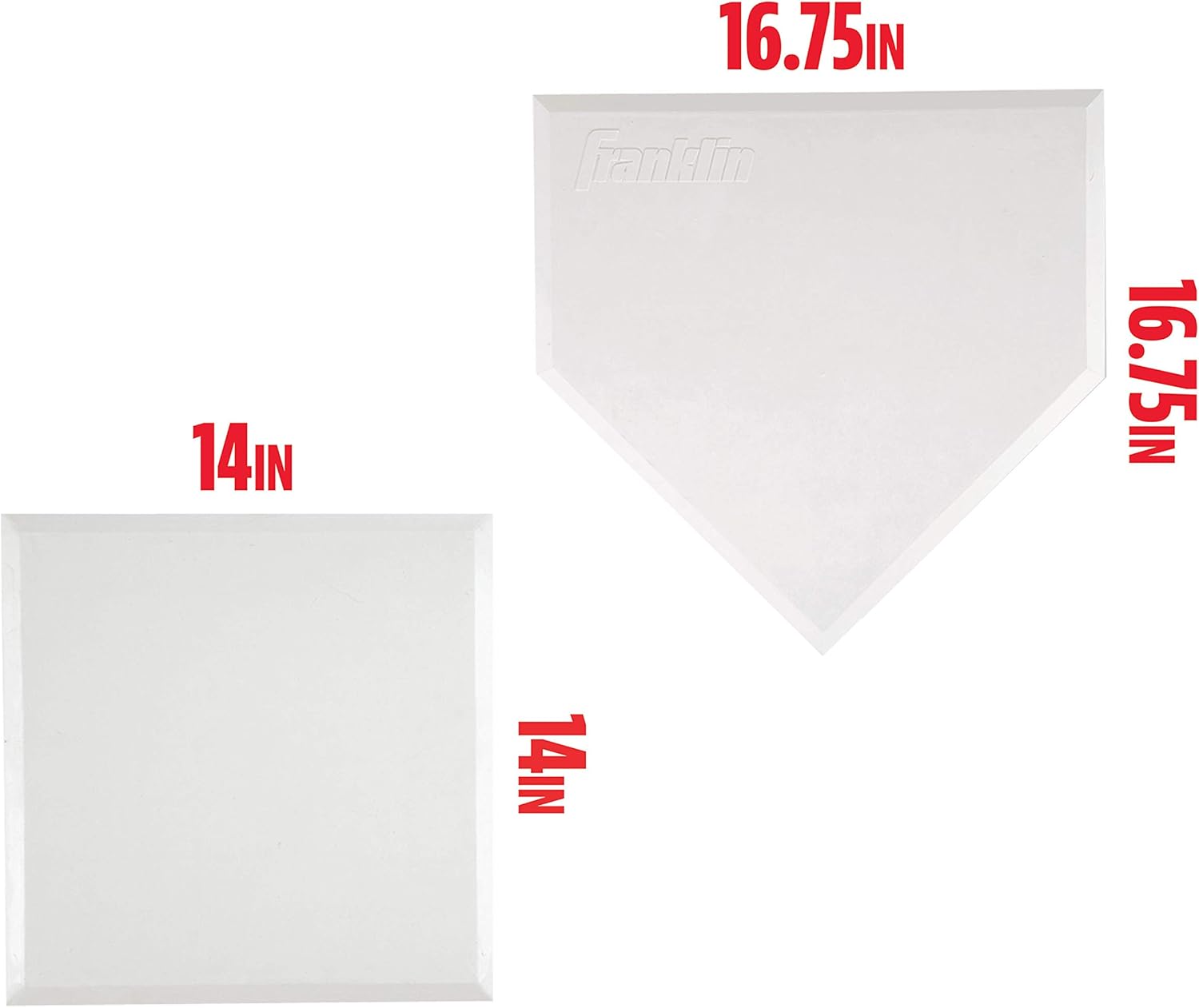 Franklin Sports MLB Heavy Duty Rubber Base Set - 4 White Throw Down Style Bases - Baseball, Softball, or Kickball Home Plate and Bases with Waffle Bottom Construction : Baseball Bases : Sports & Outdoors