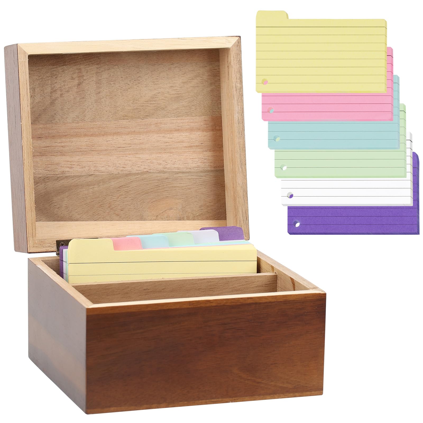 A7 indexkaartenbox met 300 stuks zelfklevende notities, 25 x 15 x 10 cm