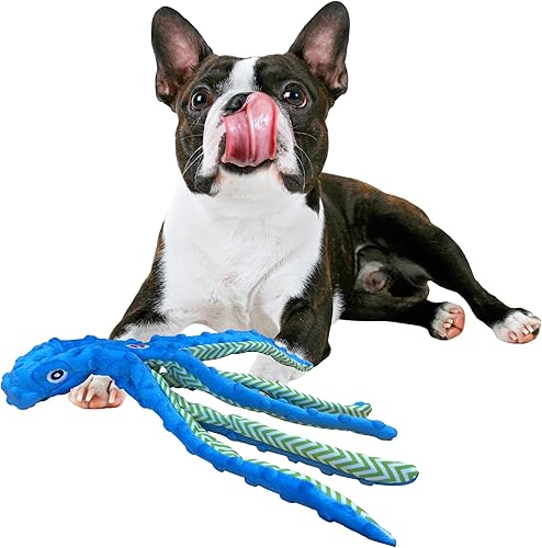 Skinneeez Extreme Stuffingless juguete rechinador, durable con forma de pulpo para perro y gato, 16 pulgadas, surtidos de Ethical Pets Skinneeez Extreme Stuffingless juguete rechinador, durable con forma de pulpo para perro y gato, 16 pulgadas, surtidos de Ethical Pets