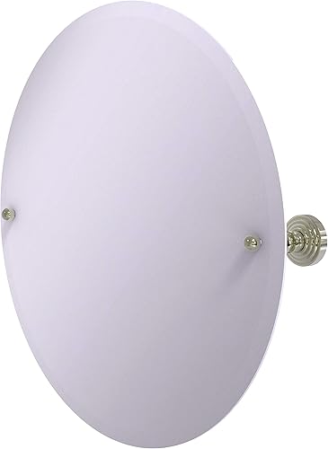 Allied Brass P1090 - Espejo de pared con borde biselado redondo sin marco, níquel pulido